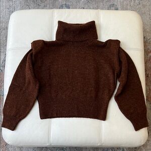 Mango Deep Brown Turtleneck Sweater
